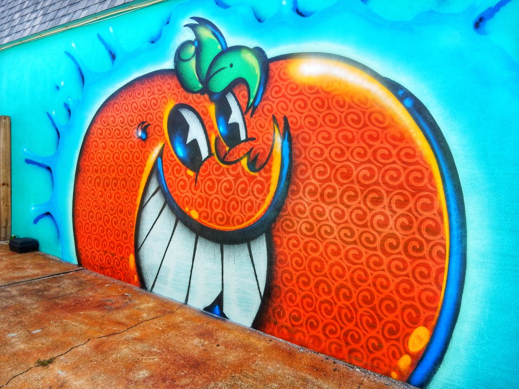 COCOA BEACH, FLORIDA STREETART: MIAMI LEGEND, ATOMIKO'S “HAPPY